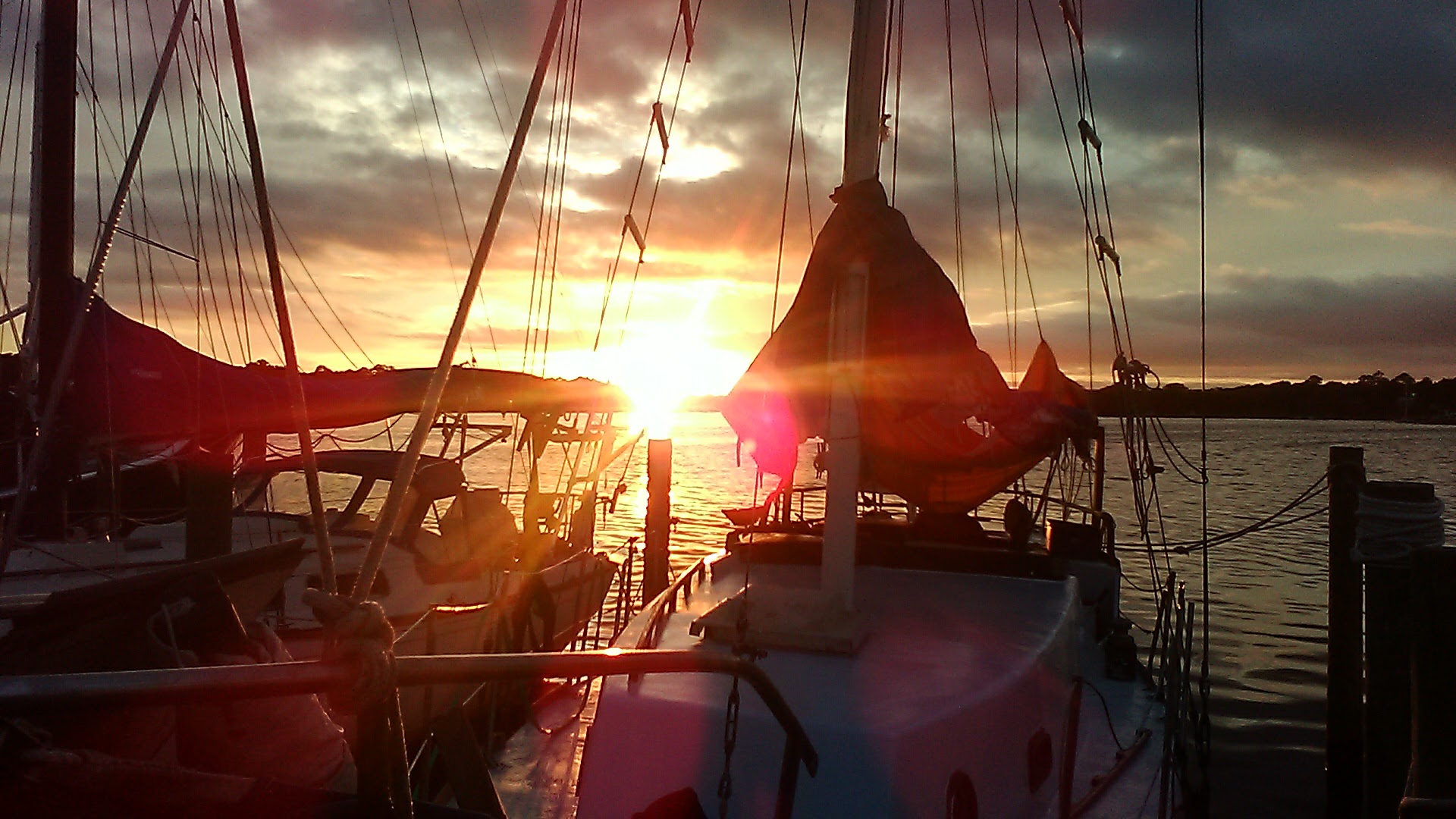 Sunset over Boggy Bayou, July 18, 2017